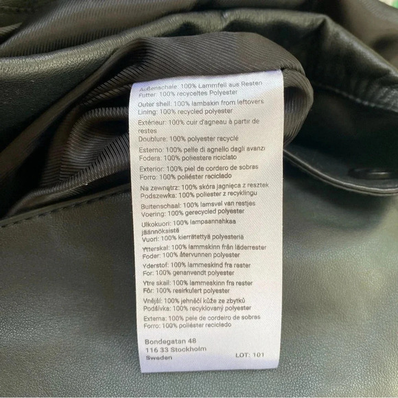 NWT Free People Deadwood Brooke Leather Blazer Jacket Black Medium - Picture 11 of 14